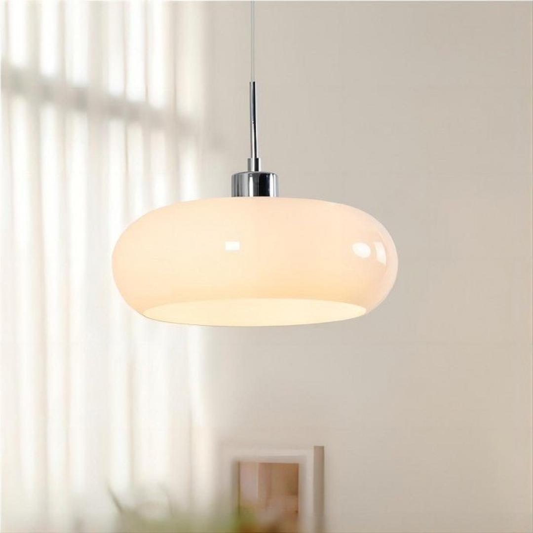 Glasmara - Rund glasshengelampe i Bauhaus-stil