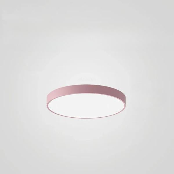 Ultratynn rund LED-taklampe med farget kant