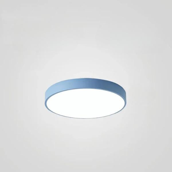 Ultratynn rund LED-taklampe med farget kant