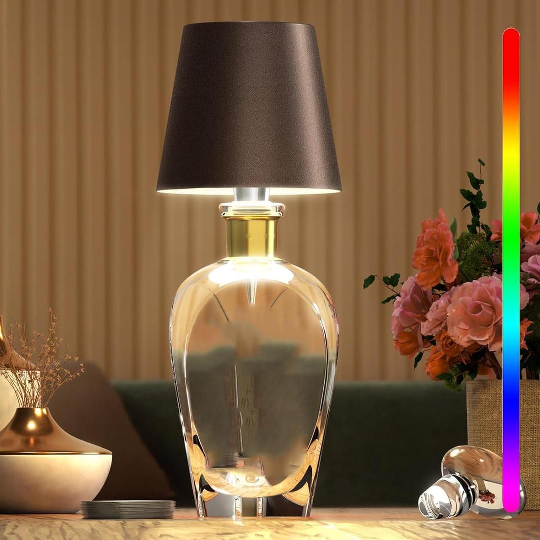 Flaskora - Oppladbar bordlampe i flaskeform