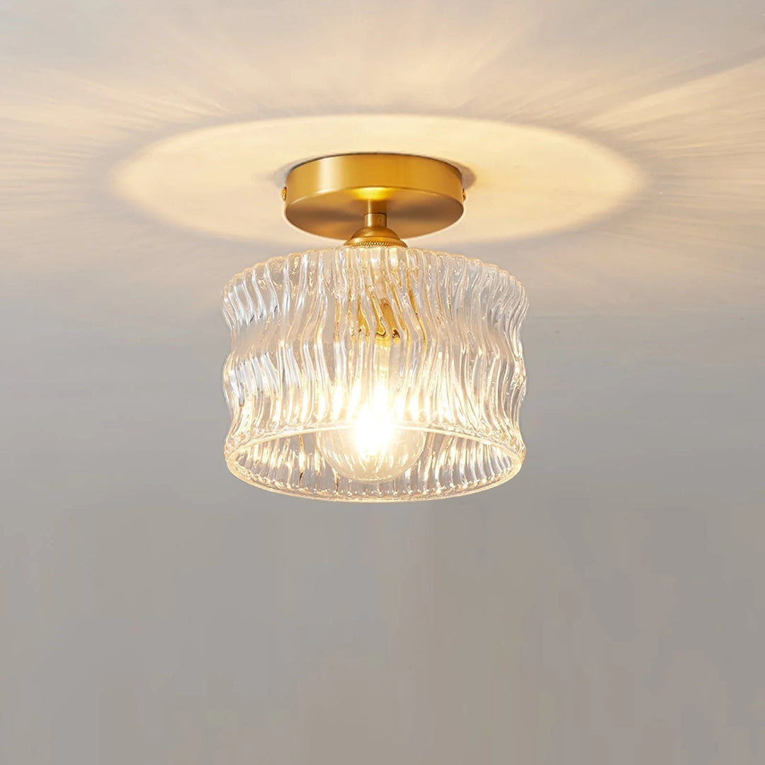 Ondelys - Moderne Glass Taklampe med Bølgeform