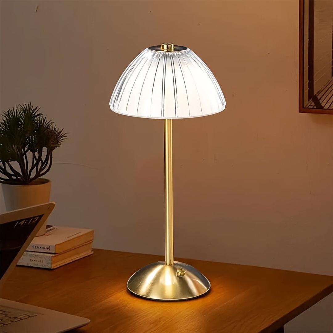 Aurelle - Bordlampe med Krystallskjerm og USB-lading