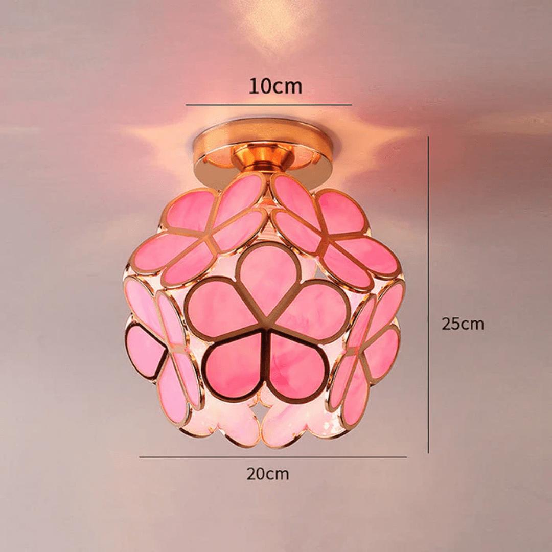 Blomvik - Glass Plafondlampe med Blomsterdesign