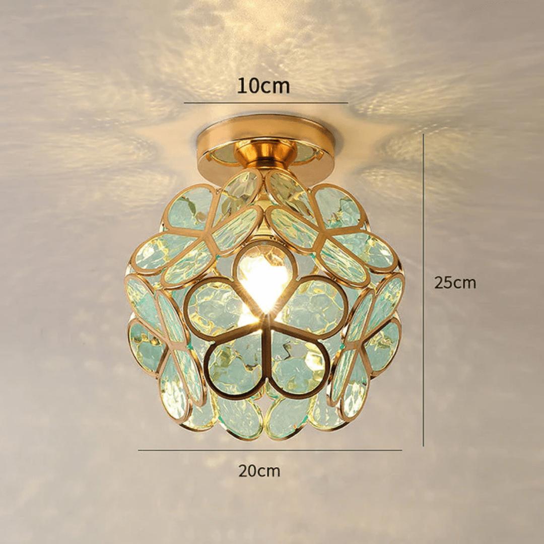Blomvik - Glass Plafondlampe med Blomsterdesign