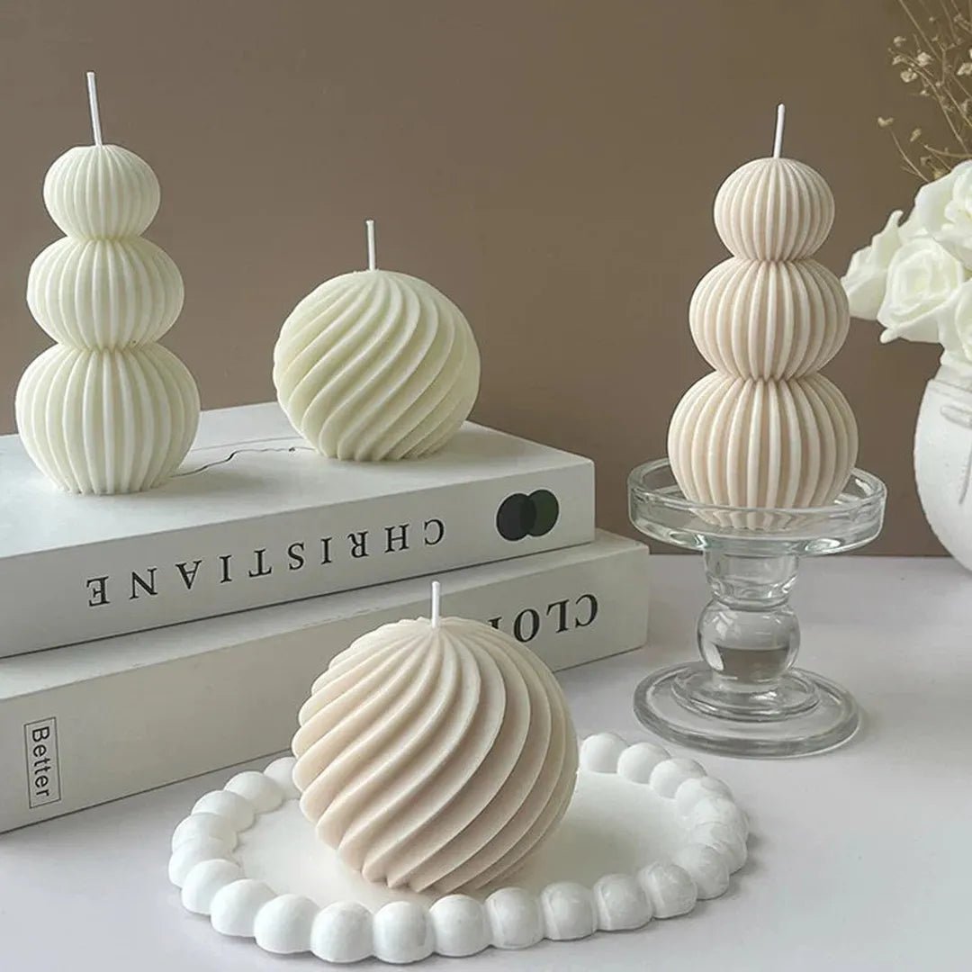 Geolyth - Geometrisk Duftlys med Golfball-Design