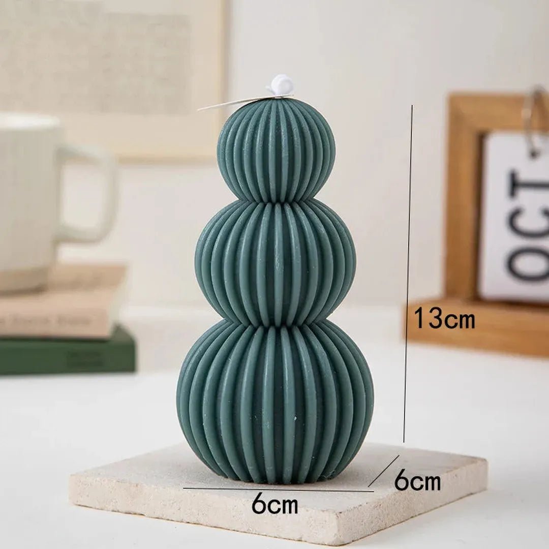Geolyth - Geometrisk Duftlys med Golfball-Design