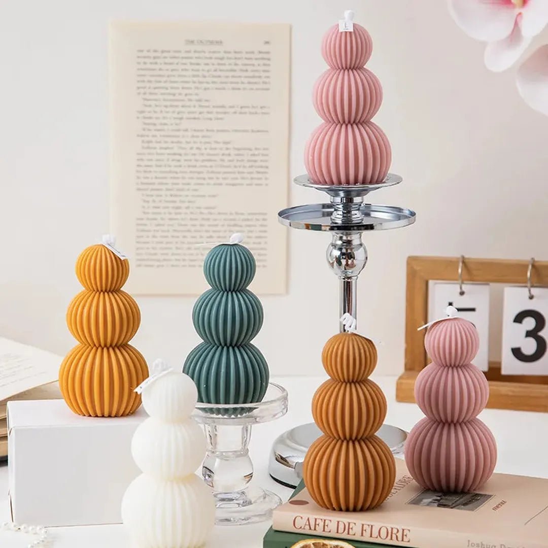 Geolyth - Geometrisk Duftlys med Golfball-Design