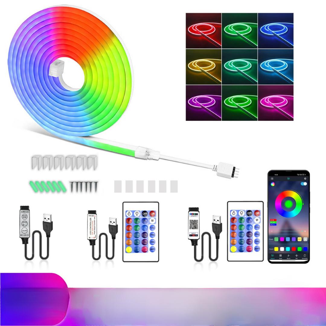 Toneflux - LED-lysstrimmel med app-styring og musikkmodus
