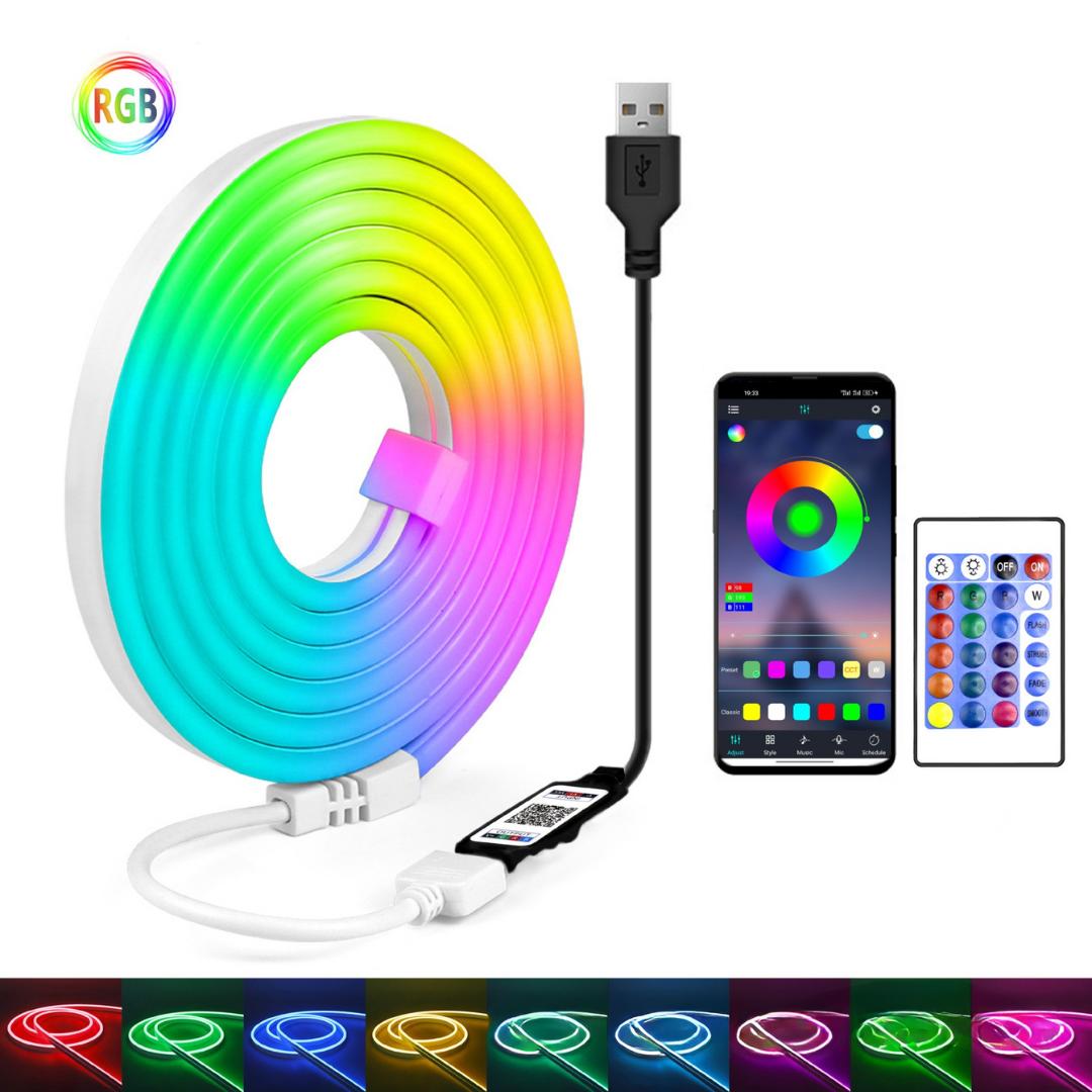 Toneflux - LED-lysstrimmel med app-styring og musikkmodus
