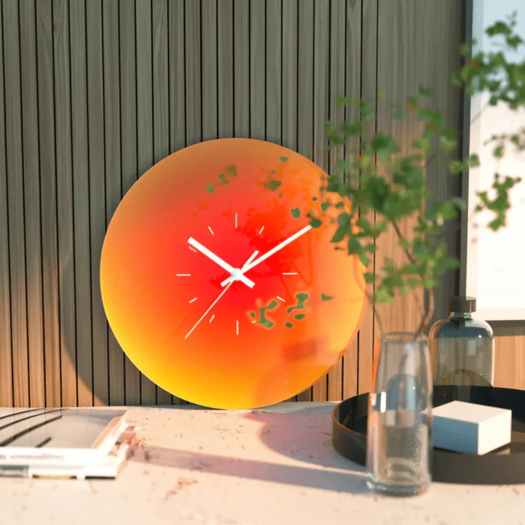 Klarvia - Design Veggklokke i Glass