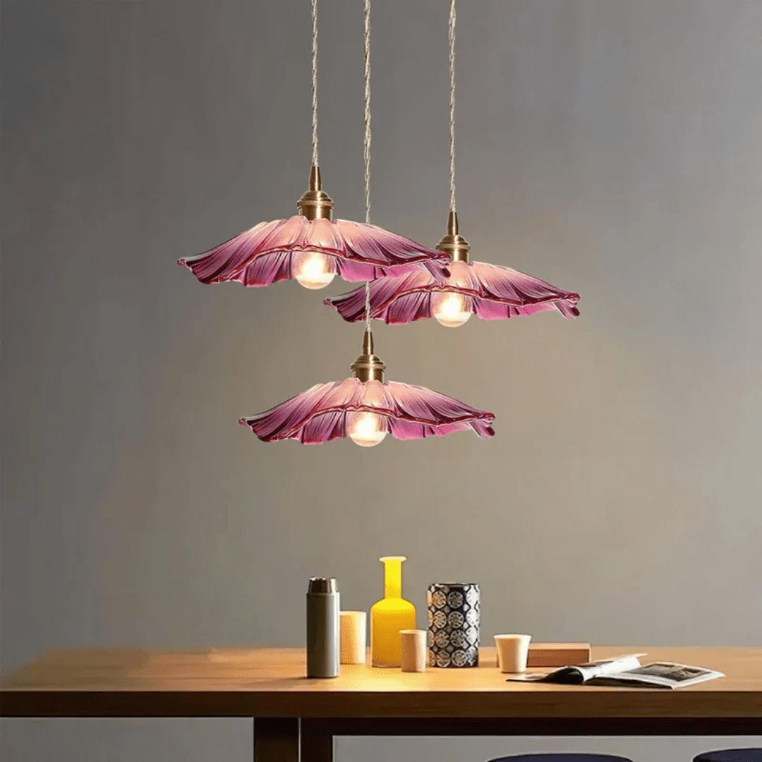 Lotanne - Retro Lotus Glasshengelampe