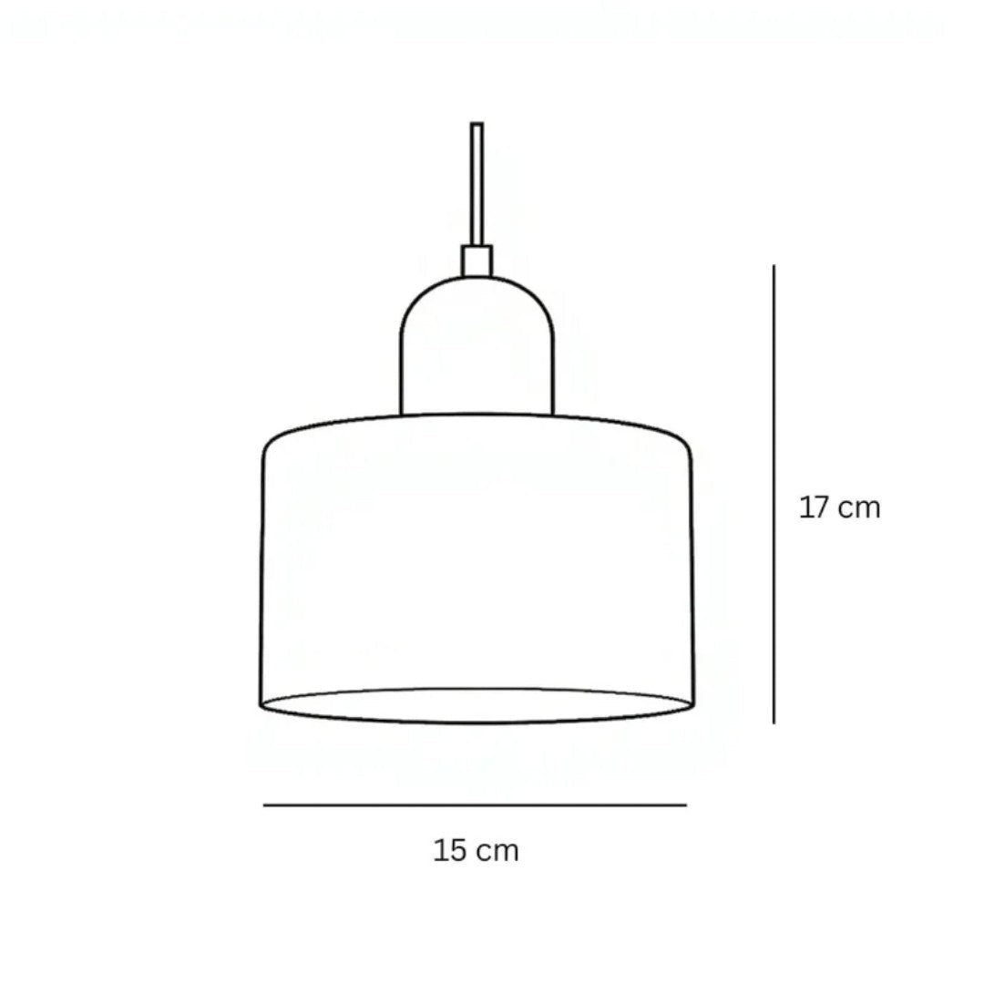 Nordisk metall pendellampe med glasskjerm