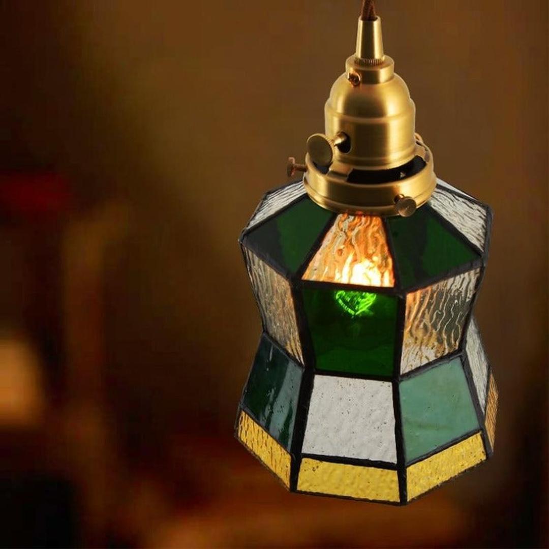 Virelio - Håndlaget glasshengelampe med varm LED-belysning