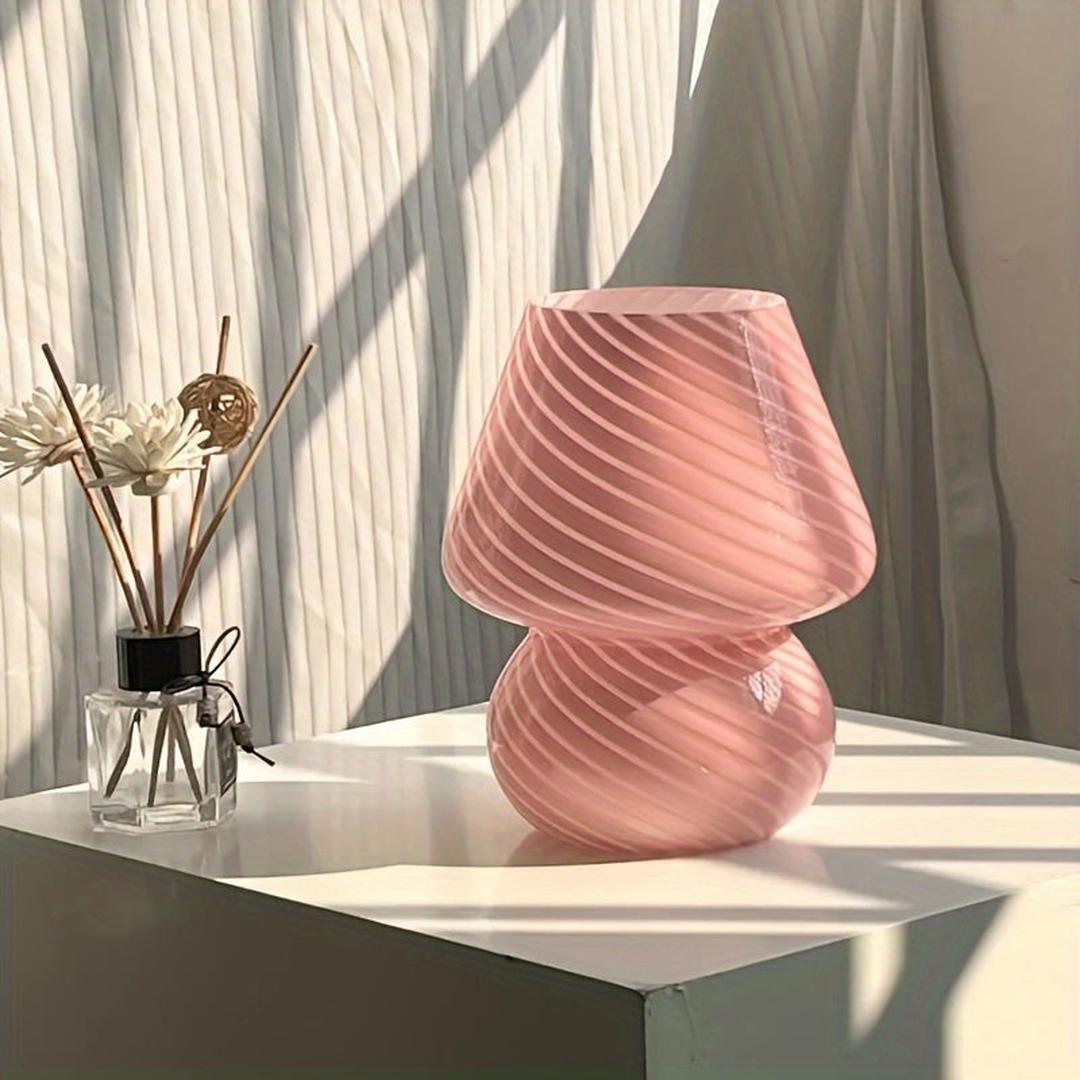 Sveltora - Håndlaget Glass Sopplampe med USB-lading