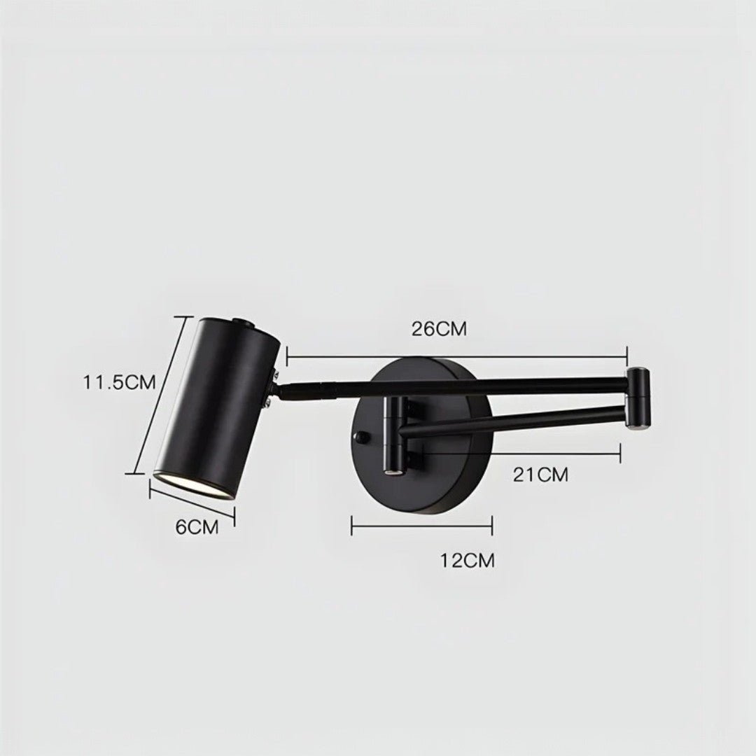 Vegglampe med Justerbar Arm
