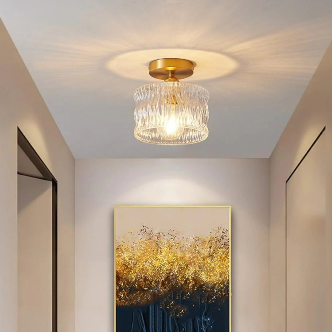 Ondelys - Moderne Glass Taklampe med Bølgeform
