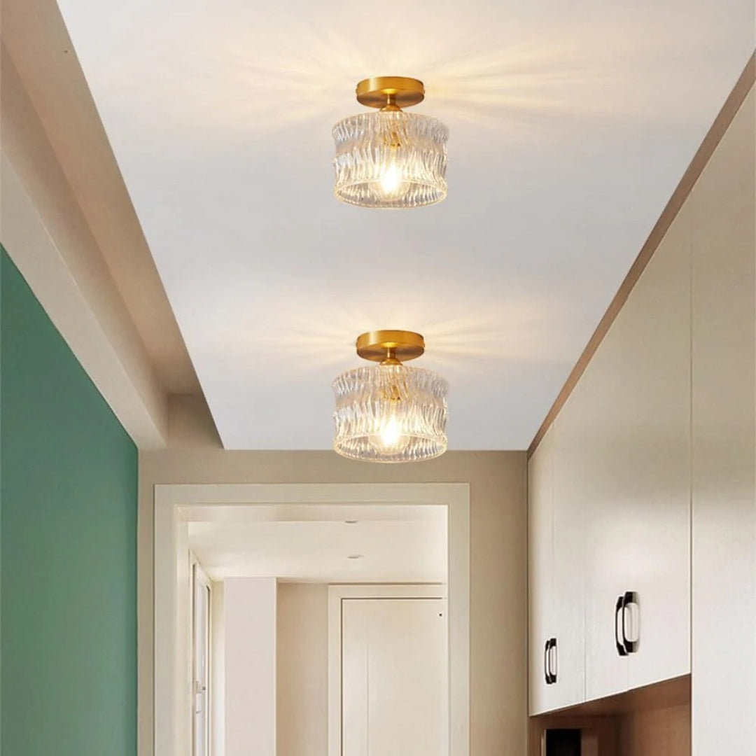 Ondelys - Moderne Glass Taklampe med Bølgeform