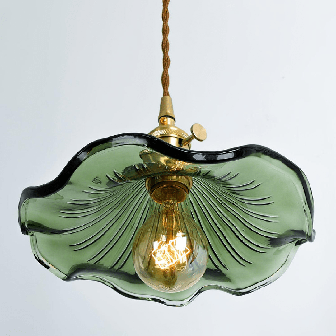 Messino - Hengelampe i glass og messing, vintage stil