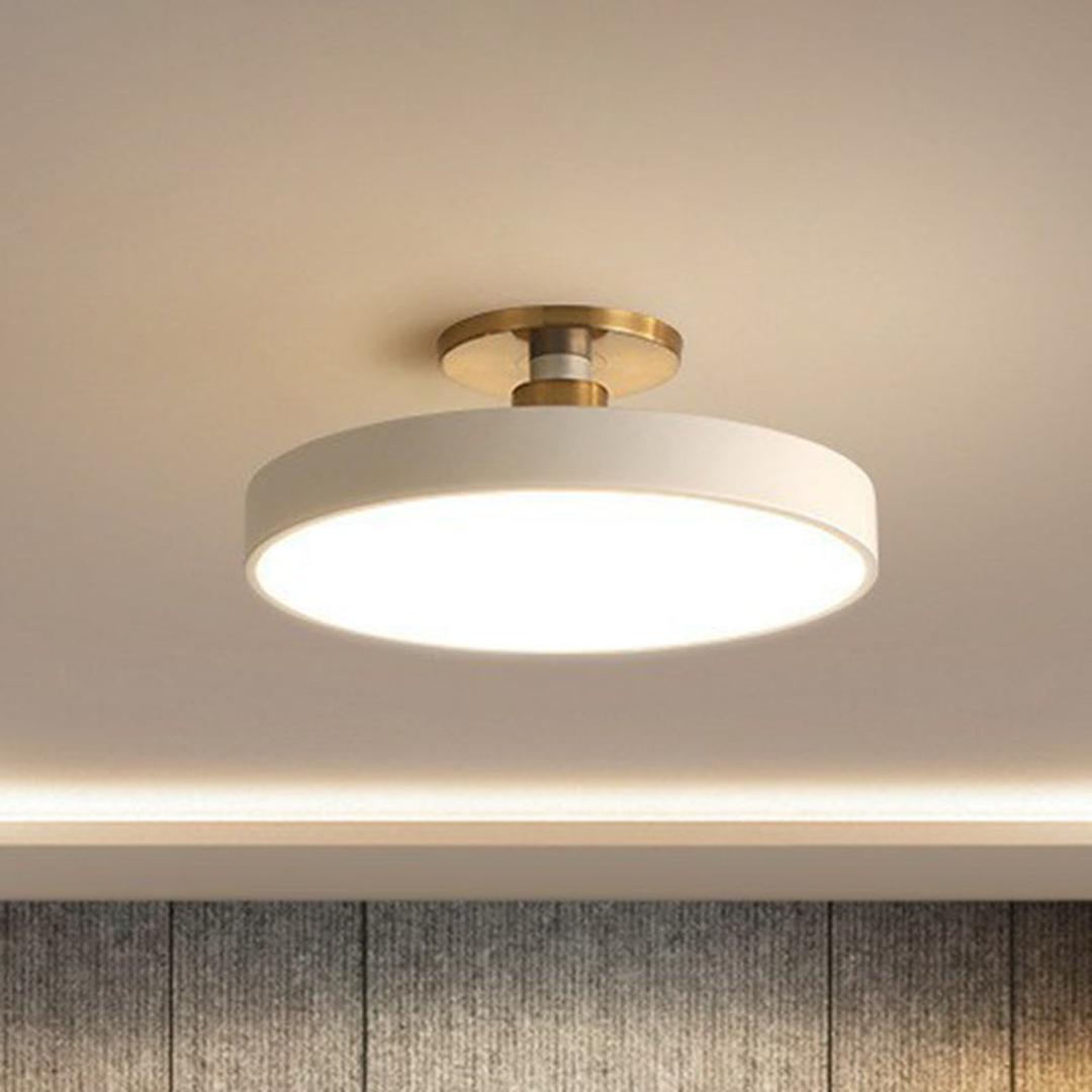 Rund LED-taklampe i akryl med farget kant