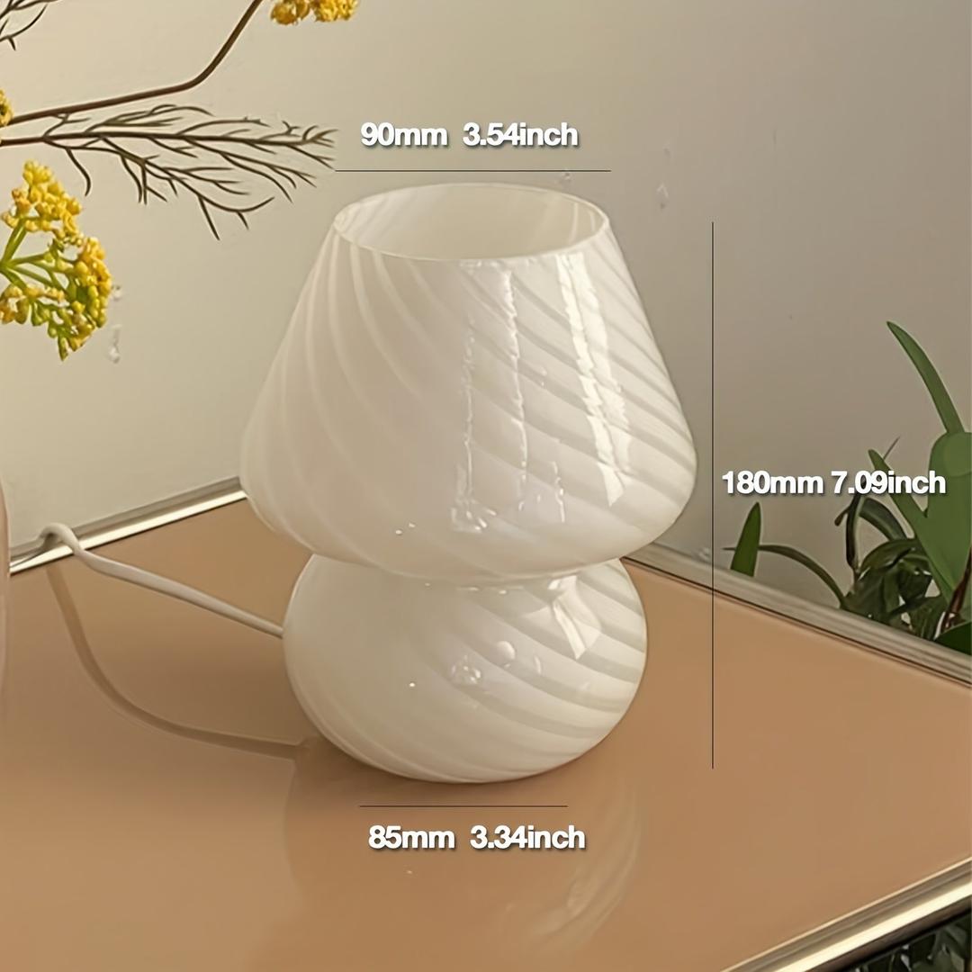 Sveltora - Håndlaget Glass Sopplampe med USB-lading