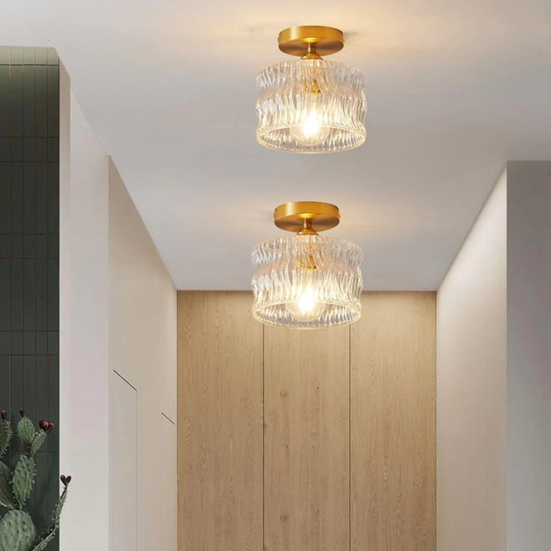 Ondelys - Moderne Glass Taklampe med Bølgeform