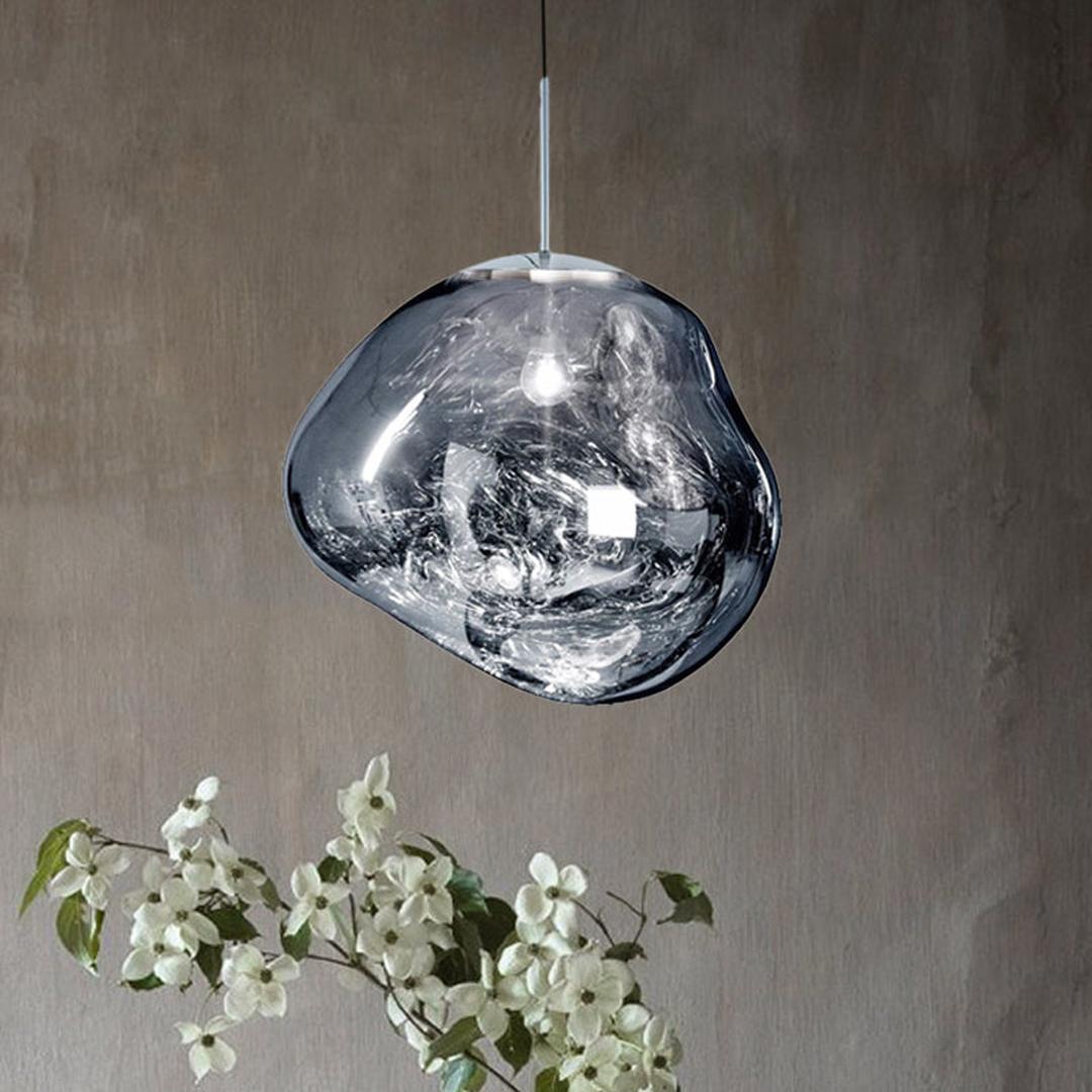 Sølvane - Hengelampe med rund glasskjerm
