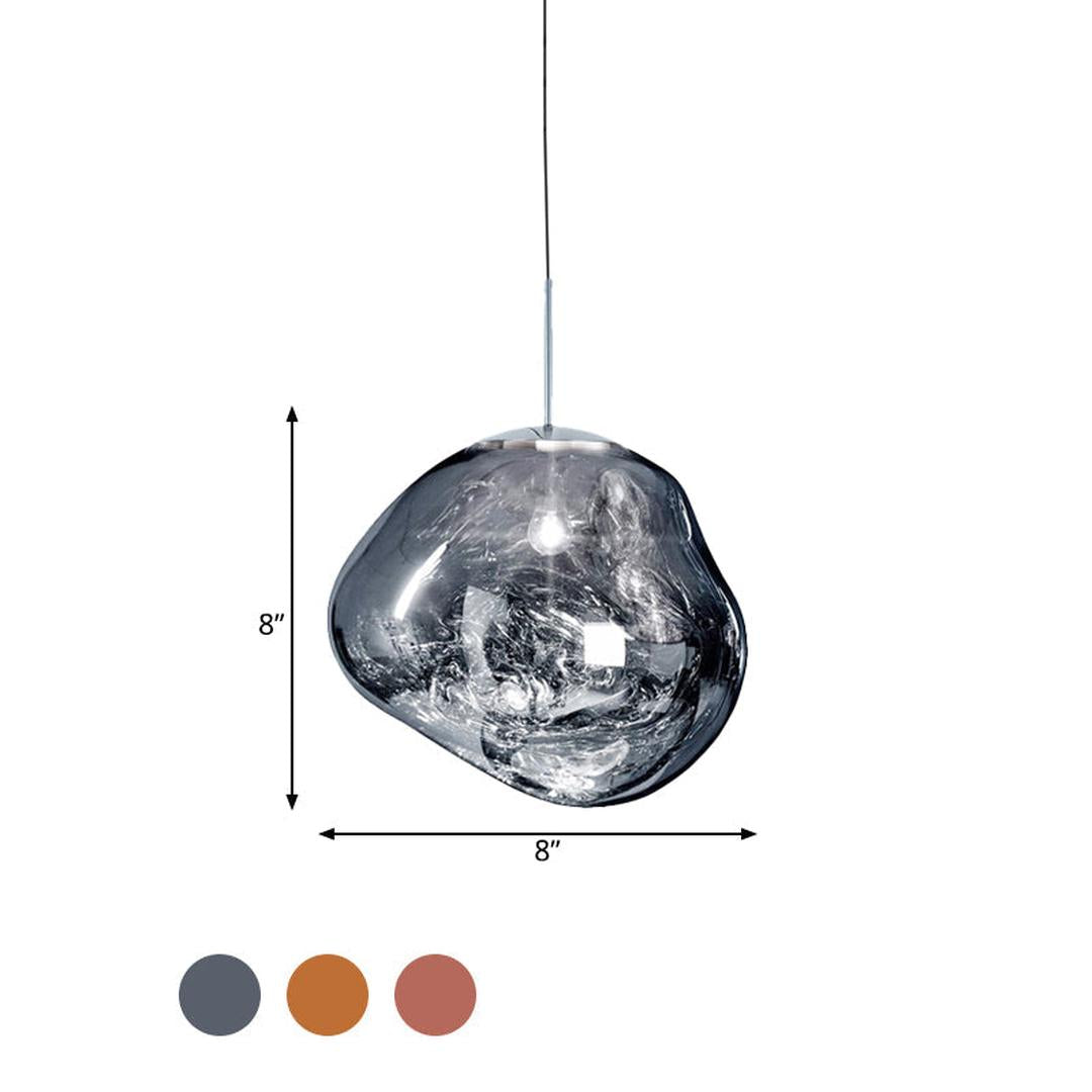Sølvane - Hengelampe med rund glasskjerm