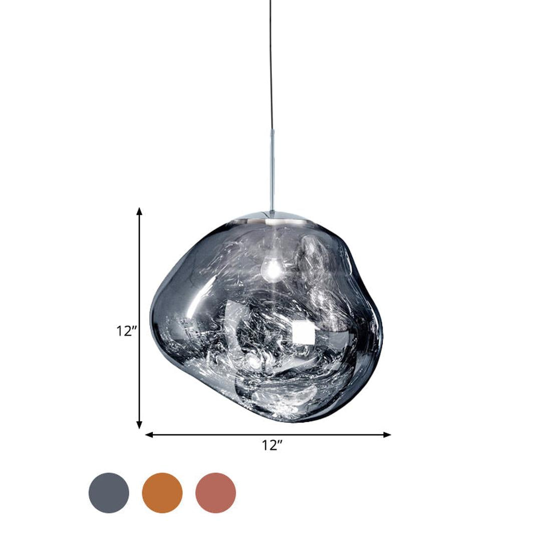 Sølvane - Hengelampe med rund glasskjerm