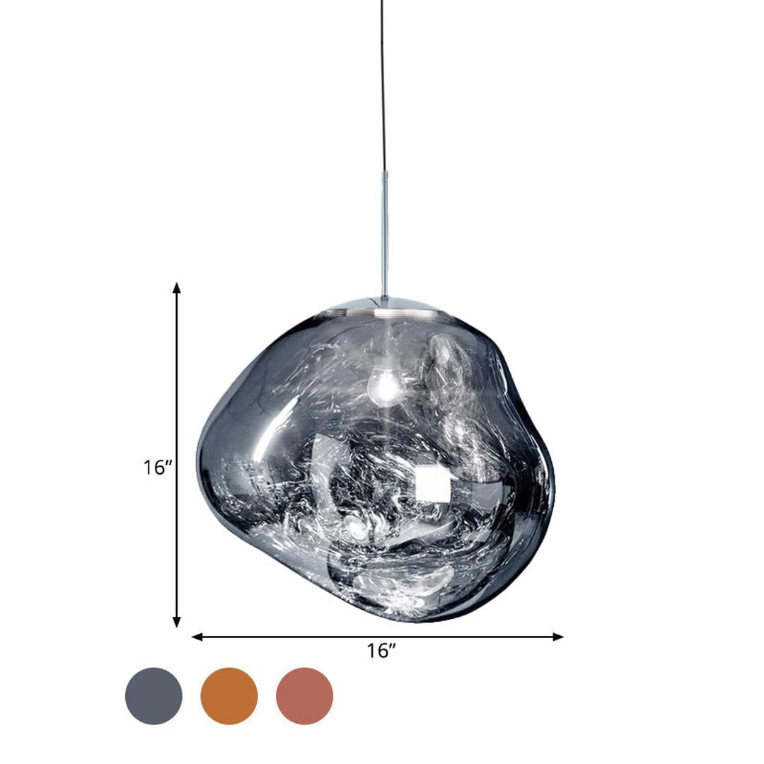 Sølvane - Hengelampe med rund glasskjerm