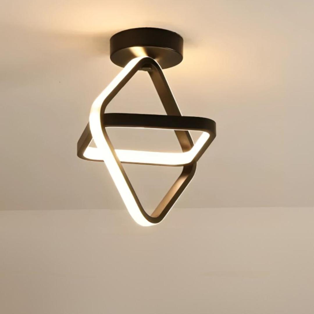 Liten LED-taklampe bygget opp av to lysende ringer