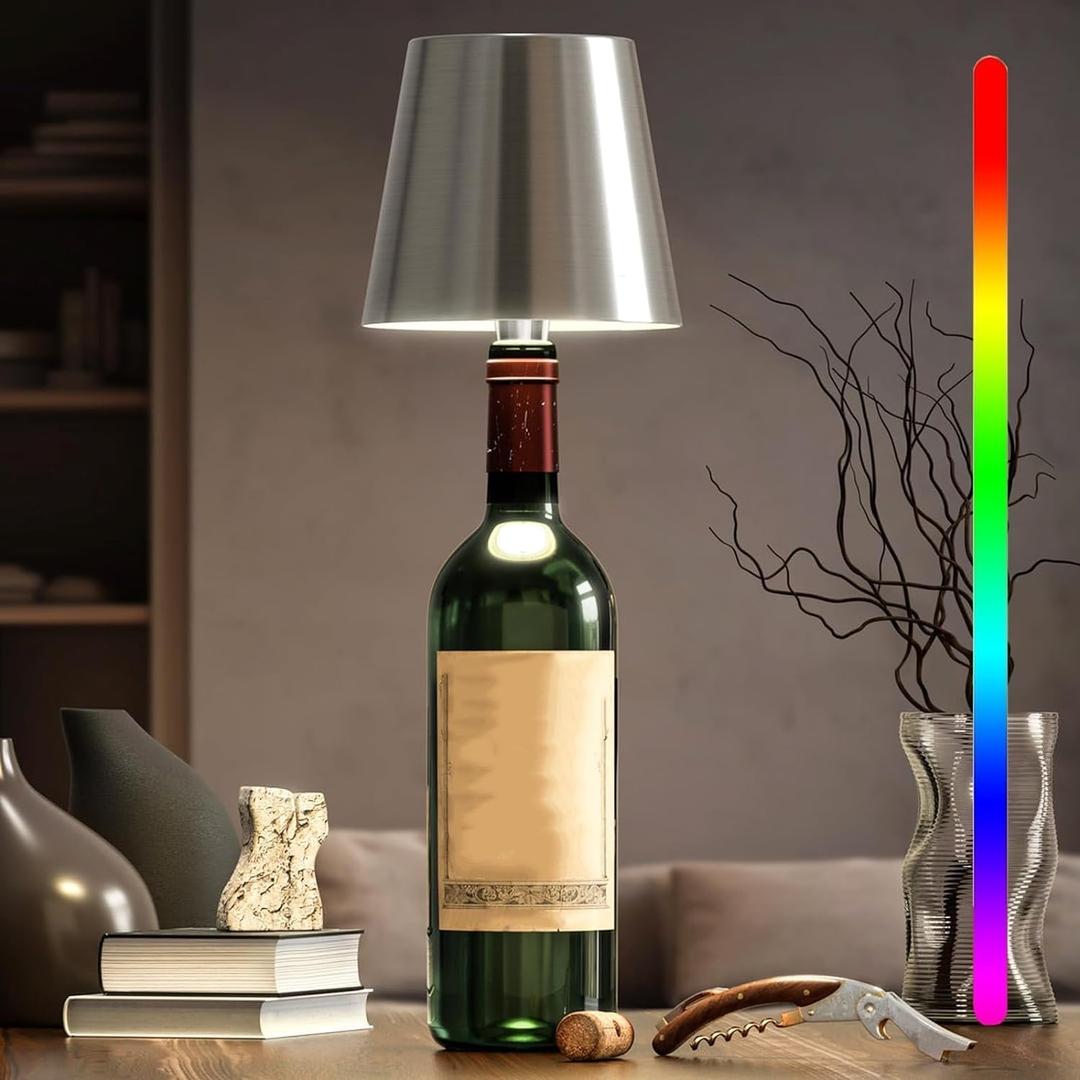 Flaskora - Oppladbar bordlampe i flaskeform