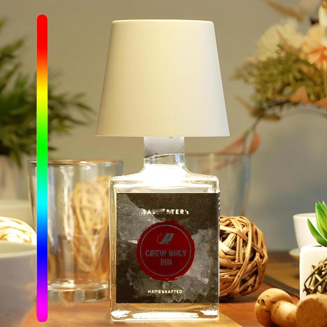 Flaskora - Oppladbar bordlampe i flaskeform