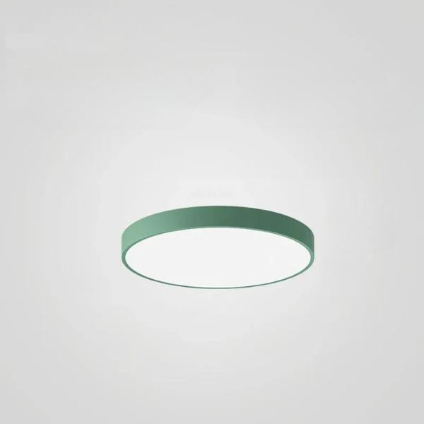 Ultratynn rund LED-taklampe med farget kant