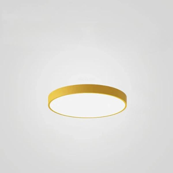 Ultratynn rund LED-taklampe med farget kant