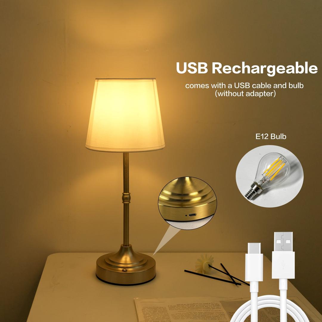 Brasco - Oppladbar Bordlampe med Stoffskjerm