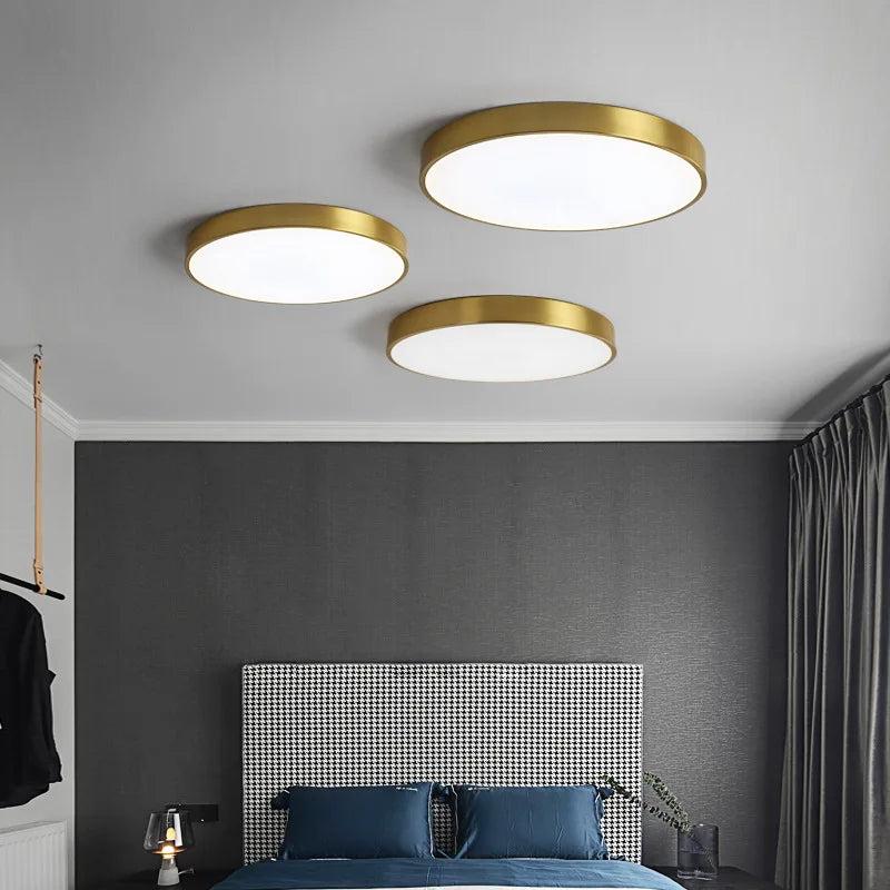 Ultratynn rund LED-taklampe med farget kant