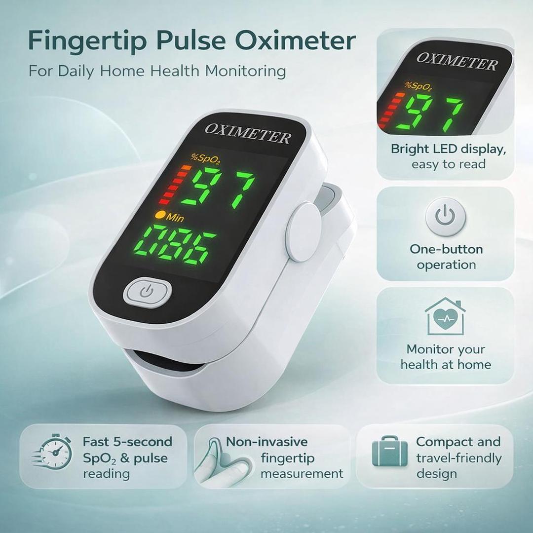 Pulsora - Digitalt fingerpulsoksymeter for hjemmebruk