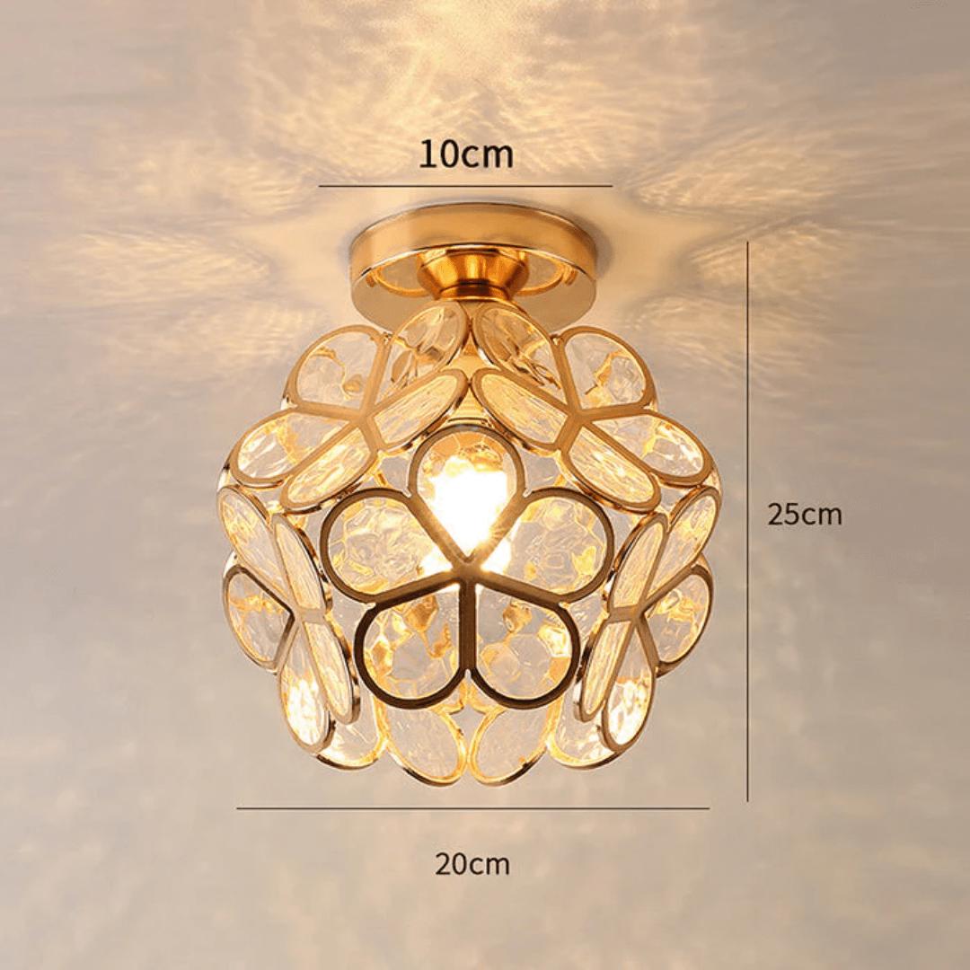 Blomvik - Glass Plafondlampe med Blomsterdesign