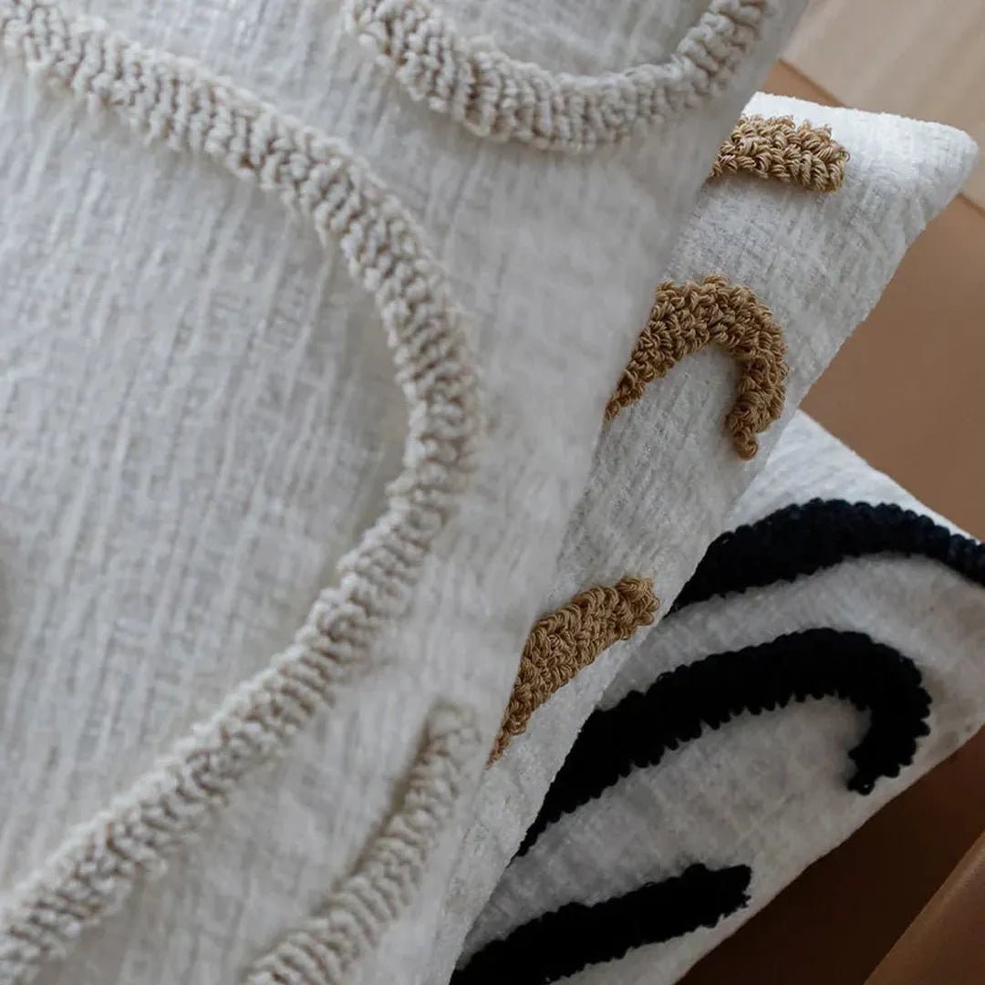 Chenoba - Boho Chenille Pyntepute med Geometriske Linjer