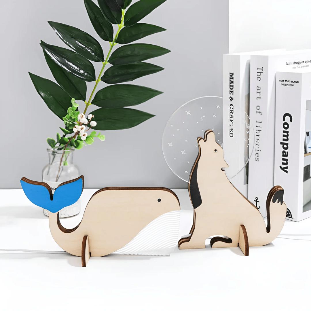 Corvyne - Tre-LED Bordlampe med Dyredesign