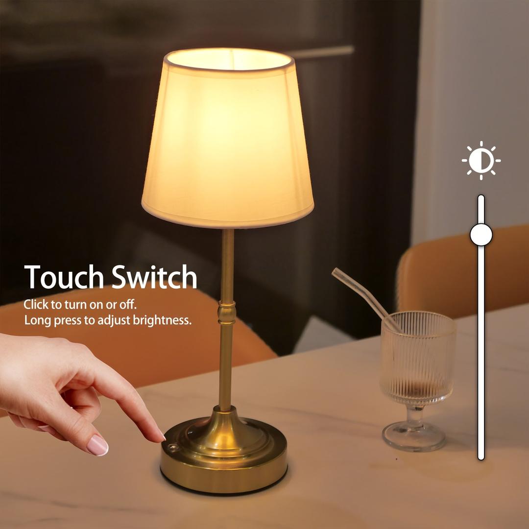 Brasco - Oppladbar Bordlampe med Stoffskjerm