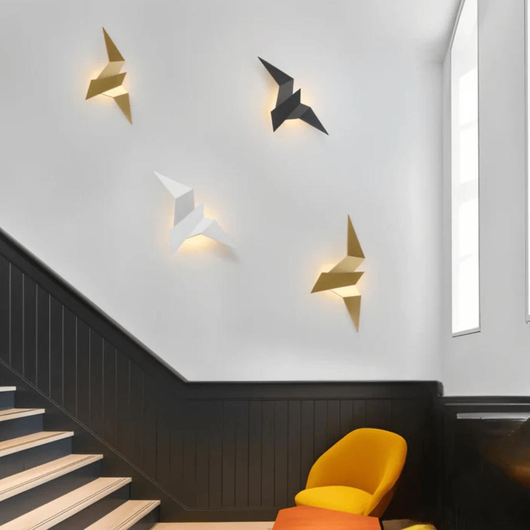 Faltura - Unik Vegglampe i Origami-stil