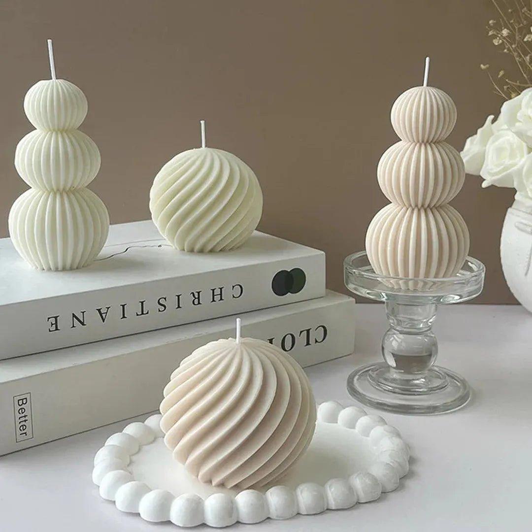 Geolyth - Geometrisk Duftlys med Golfball-Design