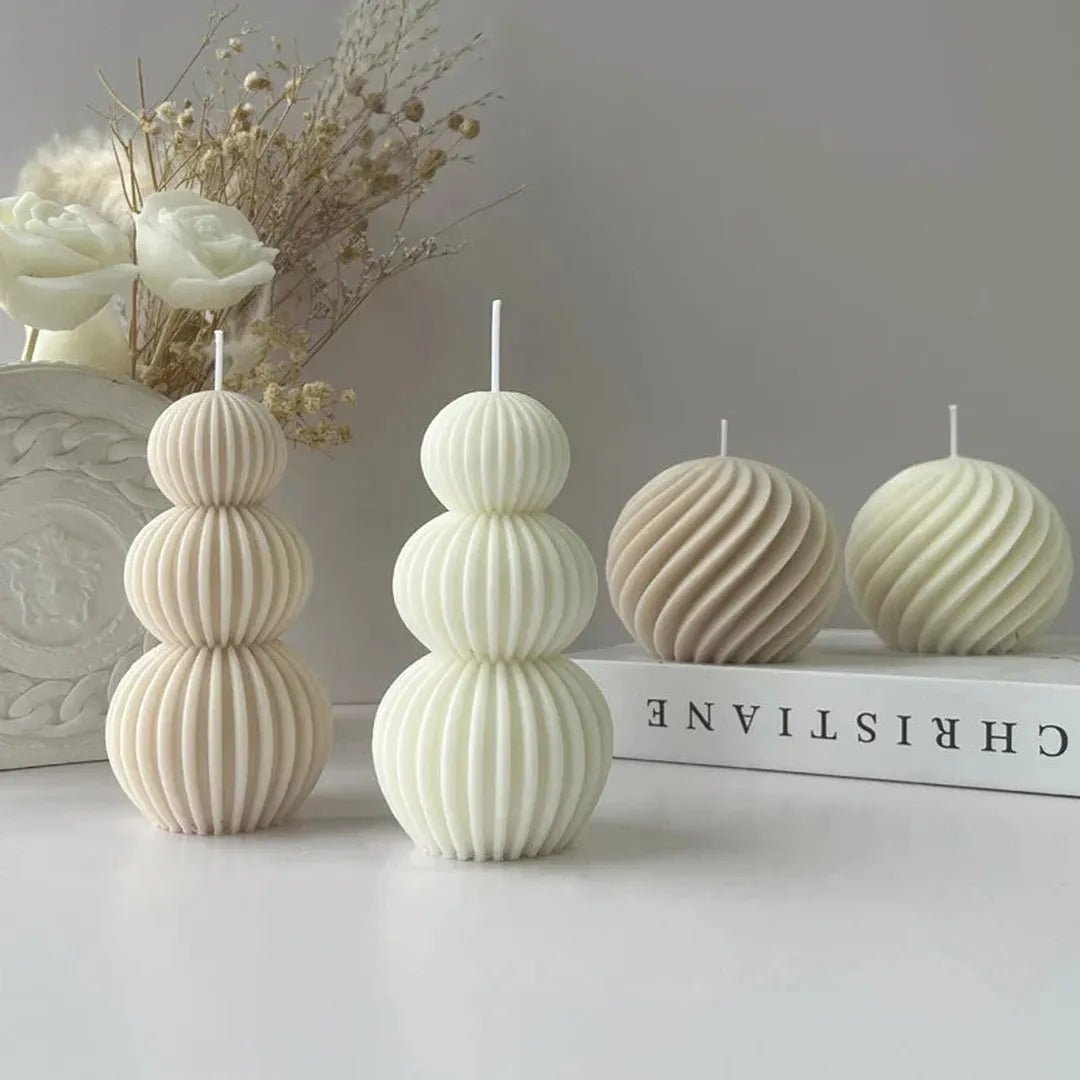 Geolyth - Geometrisk Duftlys med Golfball-Design