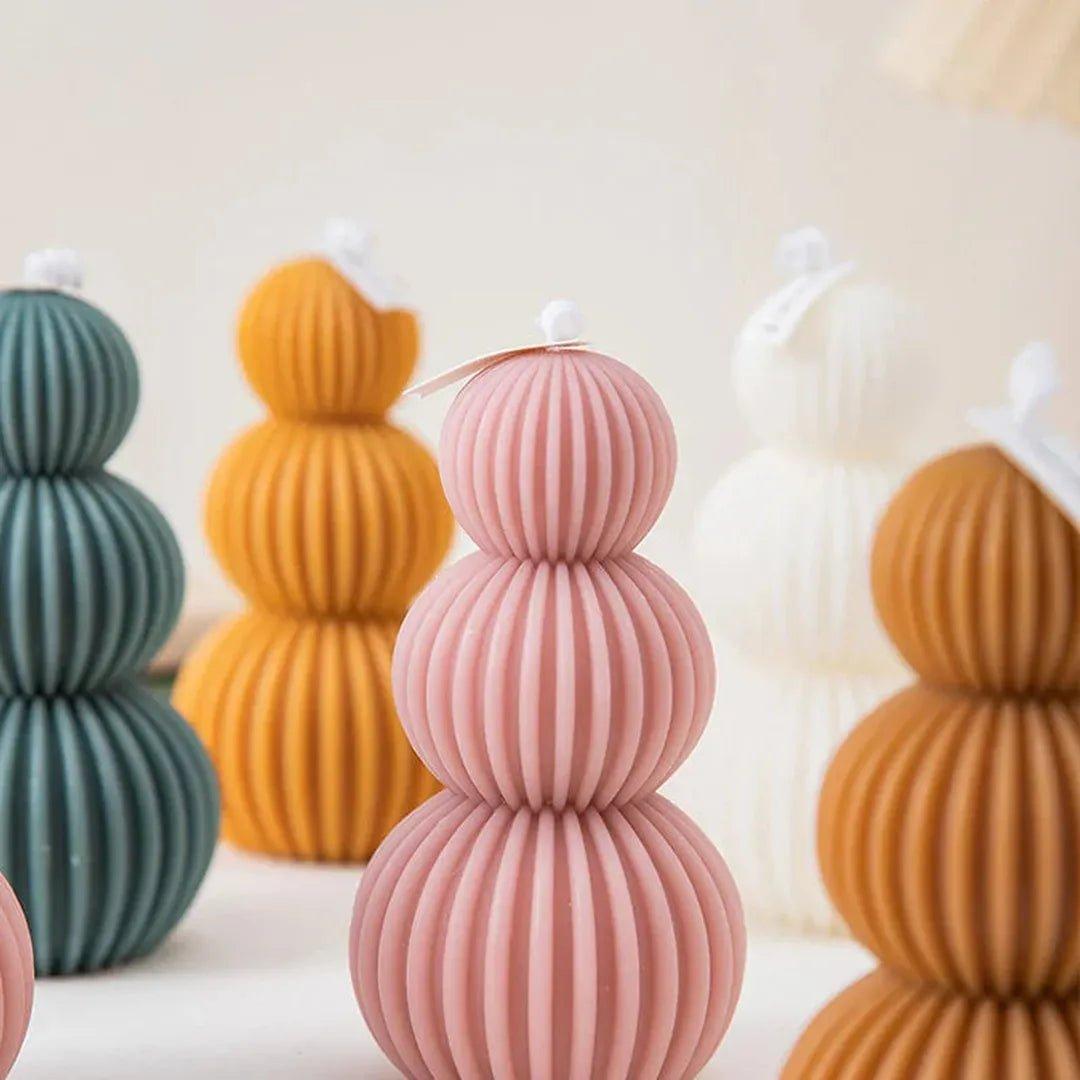 Geolyth - Geometrisk Duftlys med Golfball-Design