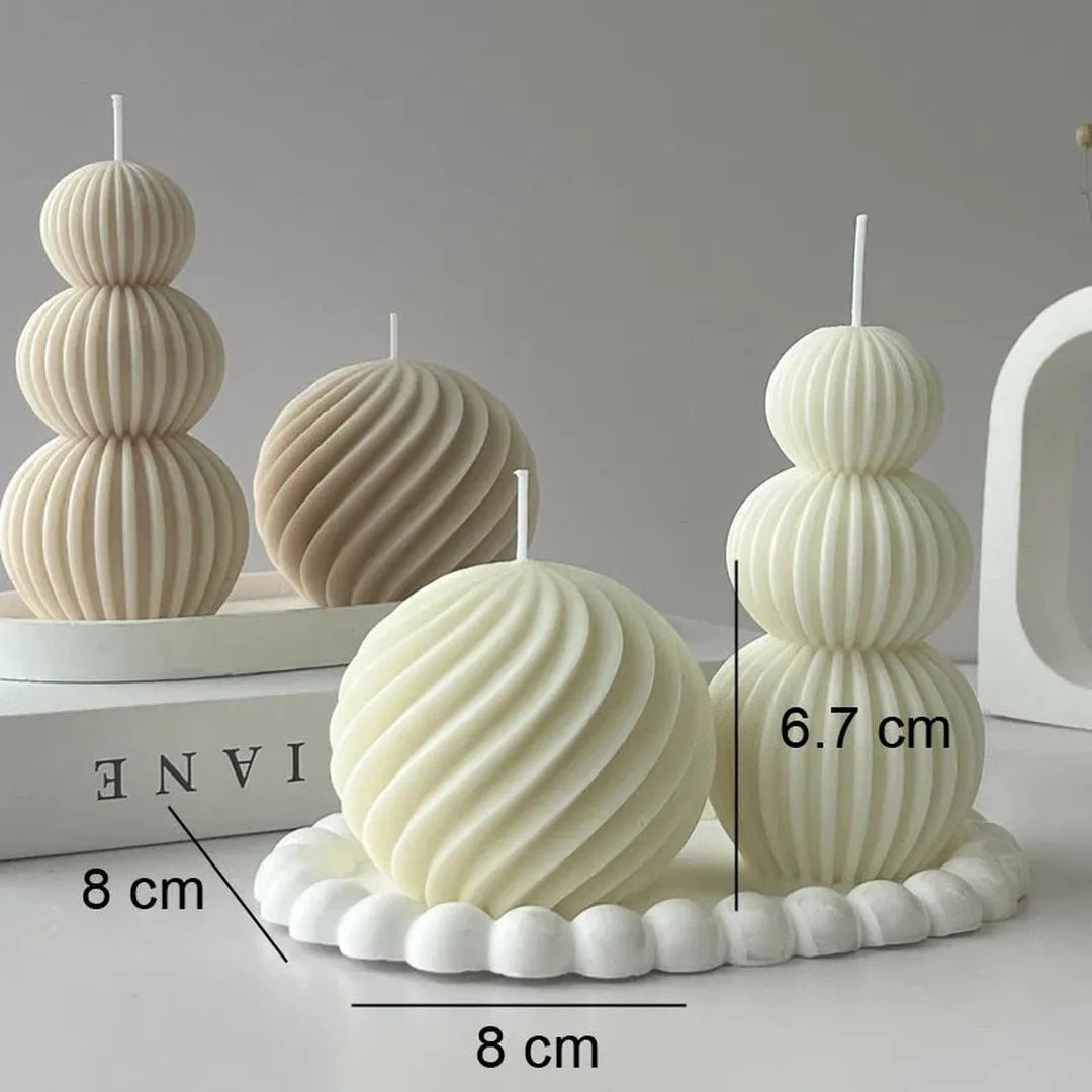 Geolyth - Geometrisk Duftlys med Golfball-Design