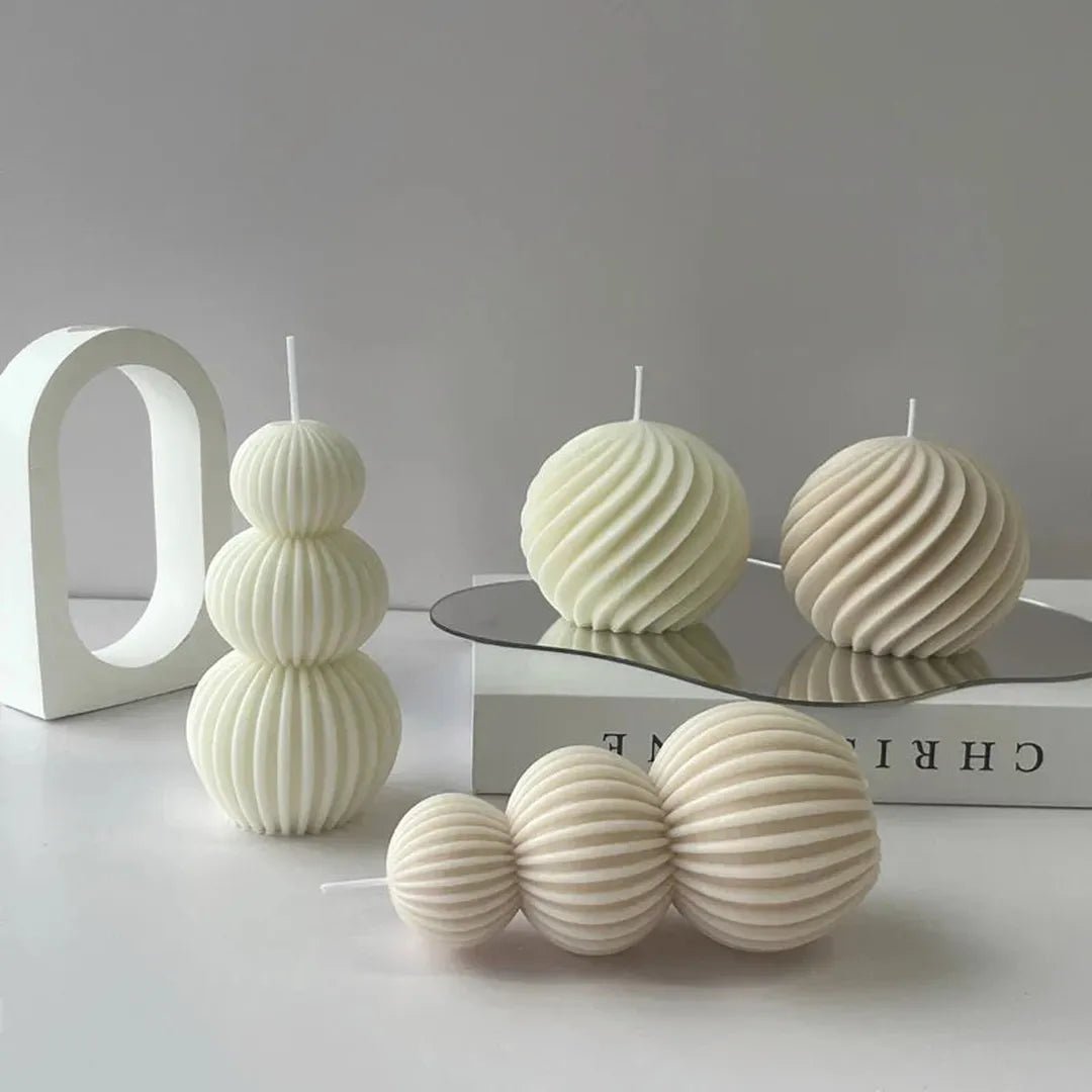 Geolyth - Geometrisk Duftlys med Golfball-Design