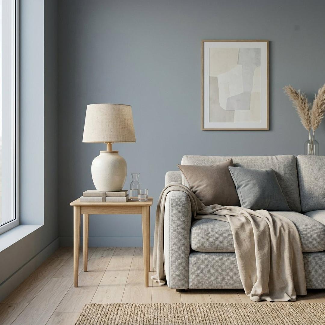 Keramisk bordlampe med linskjerm
