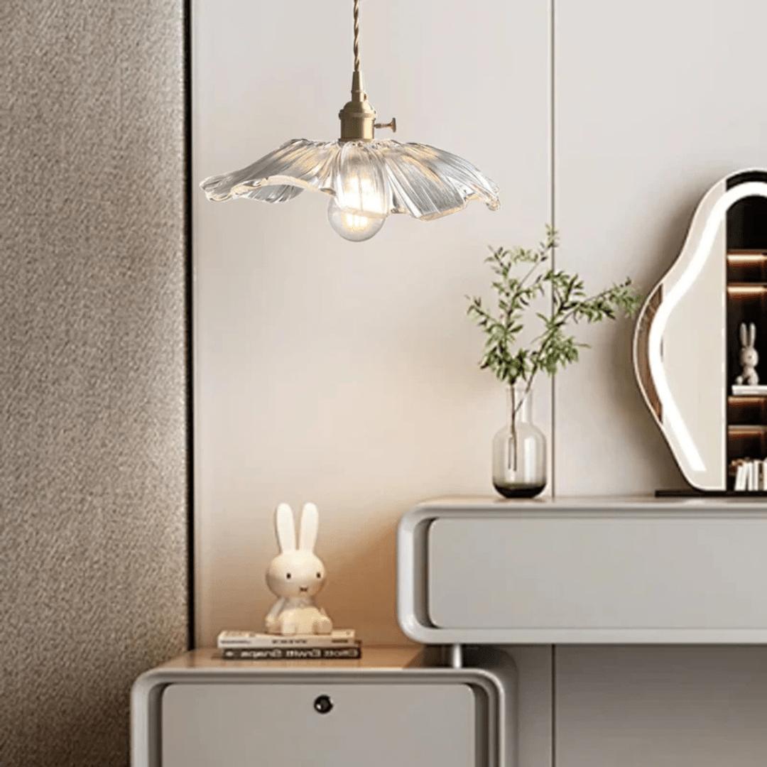 Lotanne - Retro Lotus Glasshengelampe