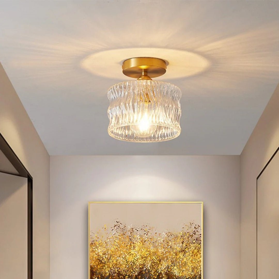 Ondelys - Moderne Glass Taklampe med Bølgeform